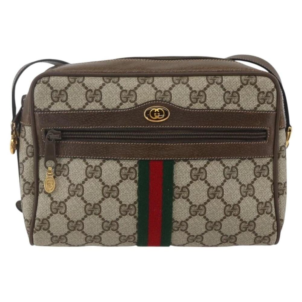 Gucci GG Supreme Web Shoulder Bag Beige